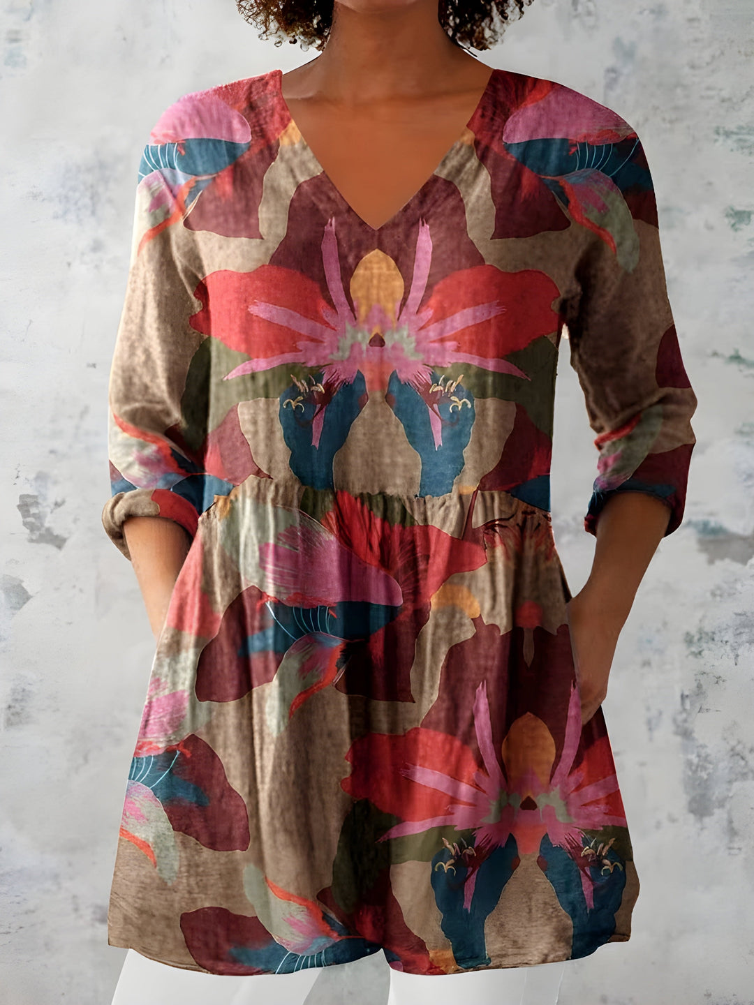 Cassidy | Blusa larga con cuello en V