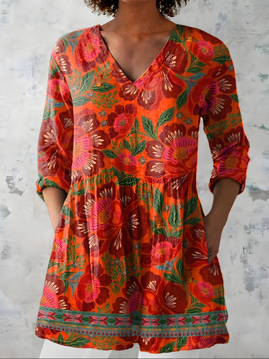 Priscilla | Blusa larga con cuello en V
