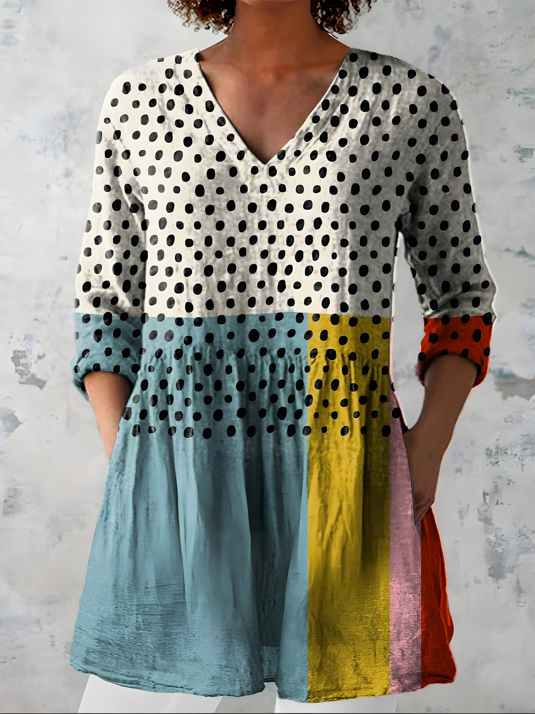 Jacqueline | Blusa larga con cuello en V