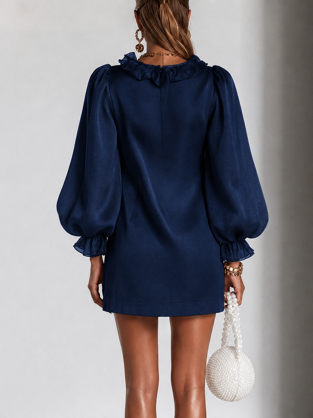 Ottilie | Minivestido de Mangas Abullonadas con Volantes