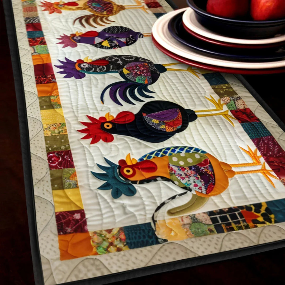 Mantel de Mesa Acolchado - Desfile de Gallos