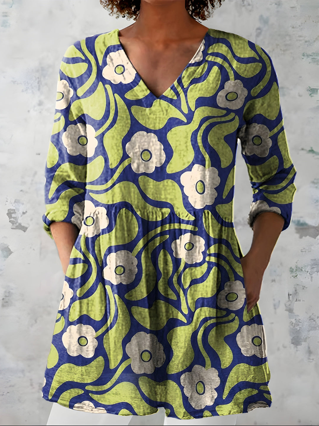 Stephanie | Blusa larga con cuello en V