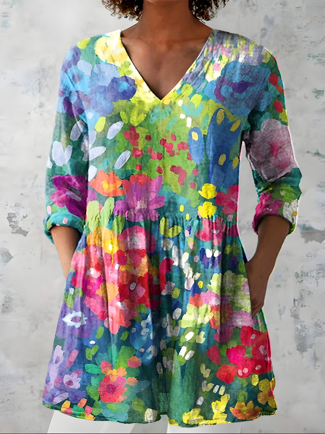 Millie | Blusa larga con cuello en V