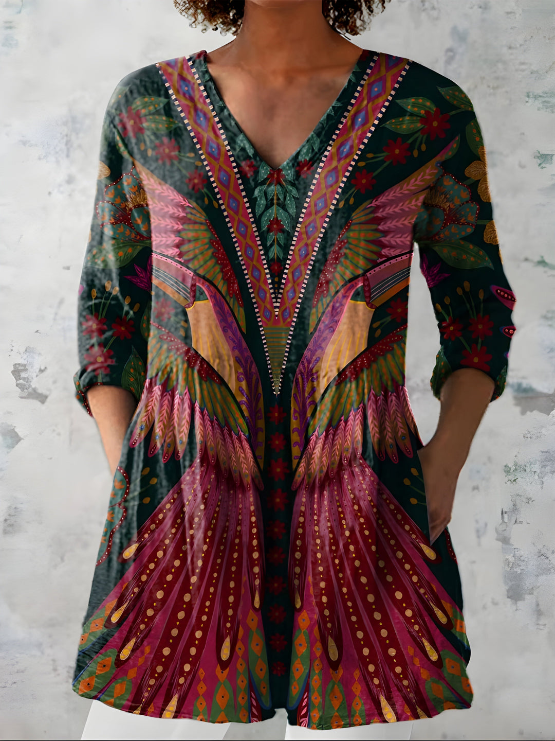 Jayla | Blusa larga con cuello en V