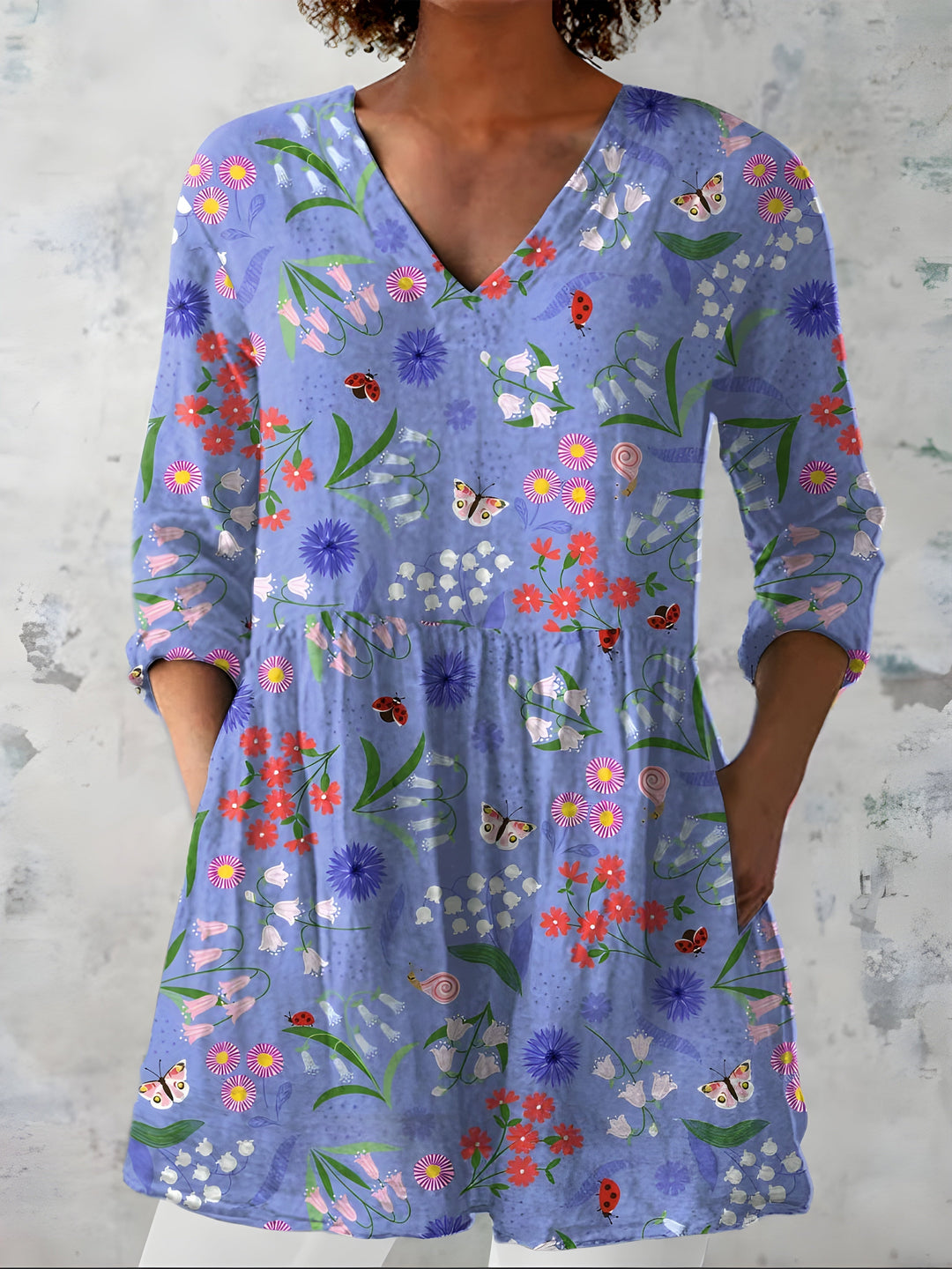 Josie | Blusa larga con cuello en V