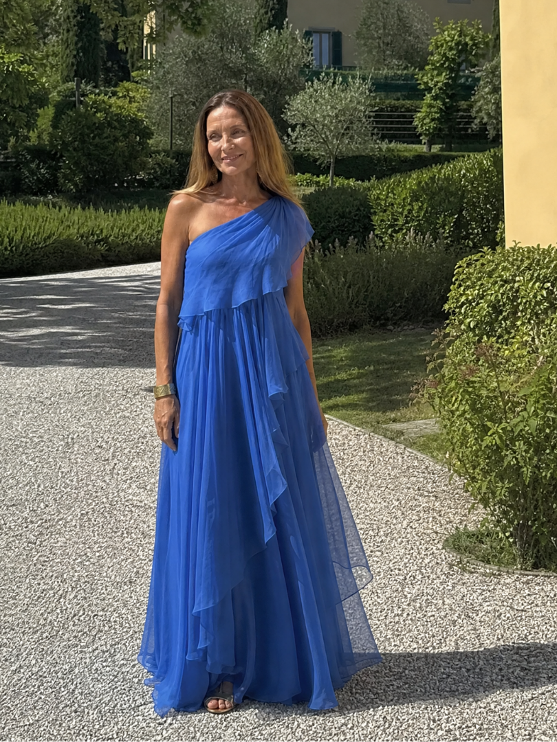 Talia | Vestido Maxi con Volantes en Cascada