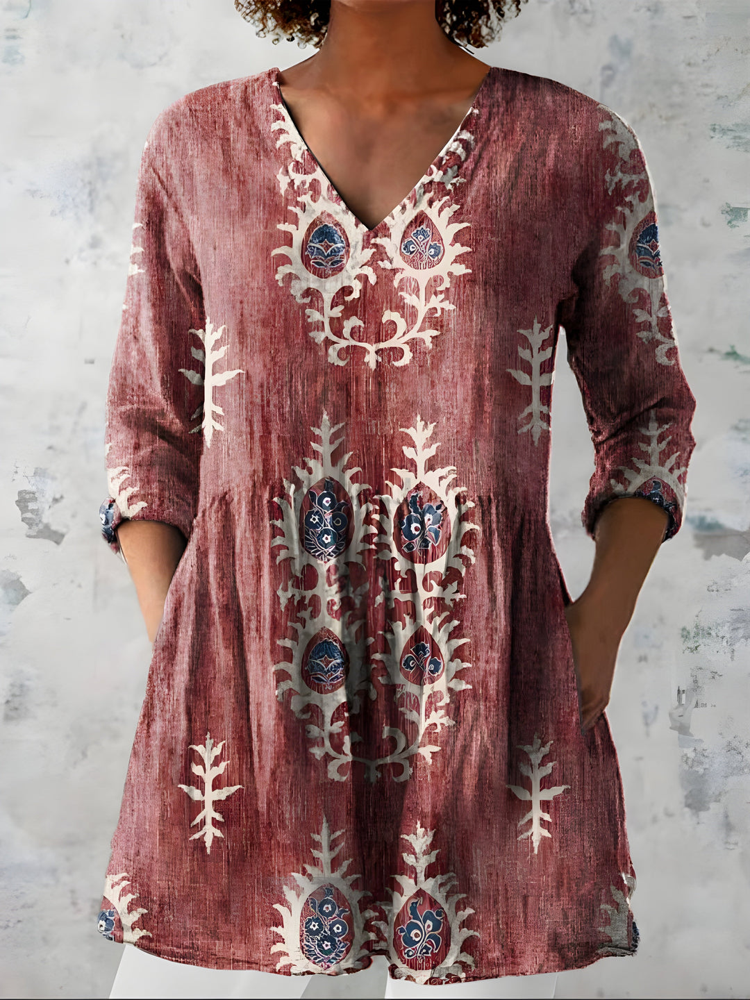 Everly | Blusa larga con cuello en V