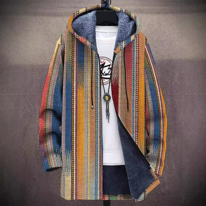 Marigold | Chaqueta con Capucha y Estampado Artesanal