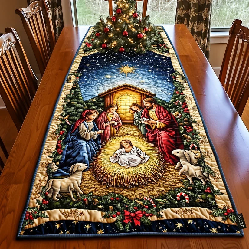 Mantel de Mesa Acolchado - Estrella de Belén