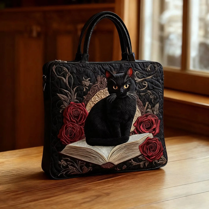 Bolso Artesanal - Gato Entre Rosas