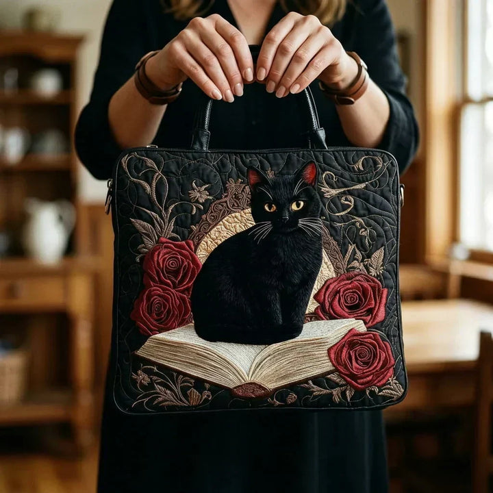 Bolso Artesanal - Gato Entre Rosas