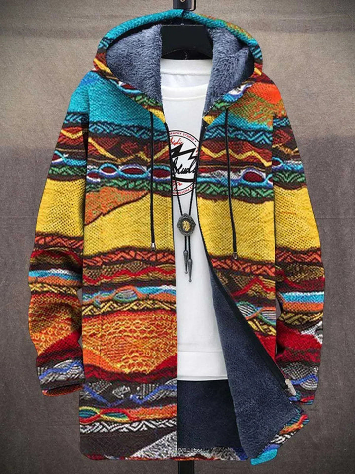 Rosalind | Chaqueta de Punto Artística con Capucha
