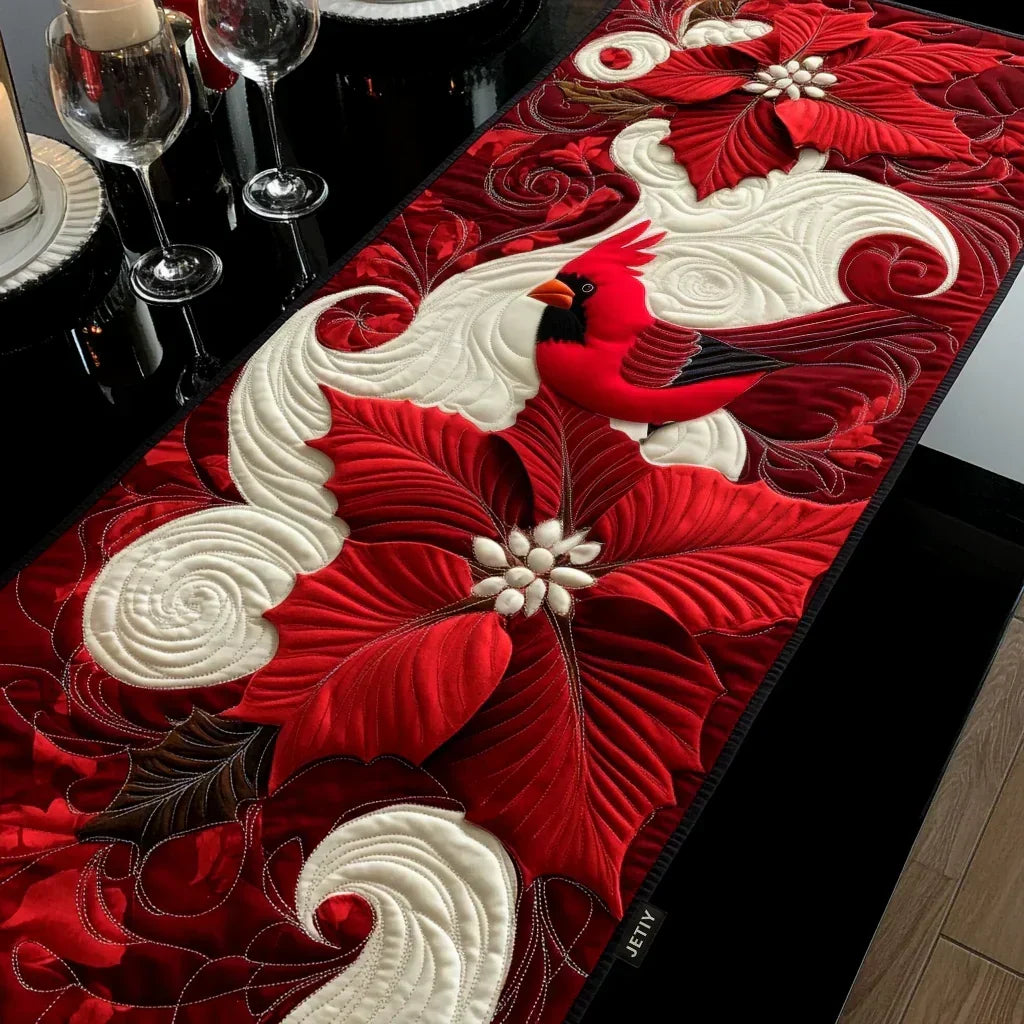 Mantel de Mesa Acolchado - Rojo Cardenal