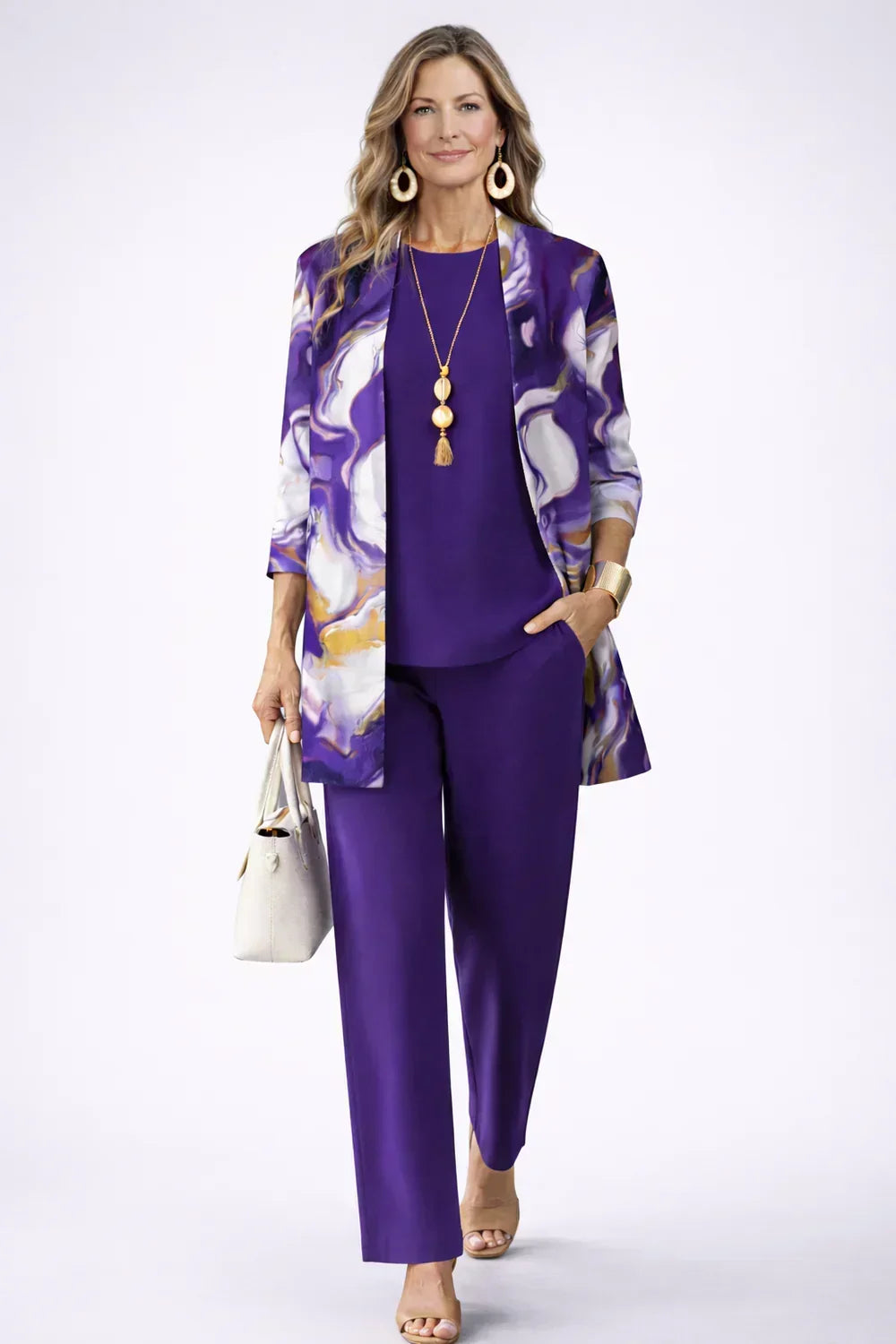 Violet | Conjunto de Tres Piezas Elegancia Clásica