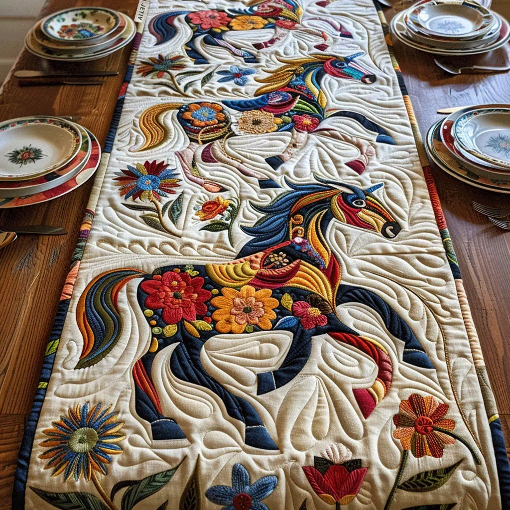Mantel de Mesa Acolchado - Caballo al Galope
