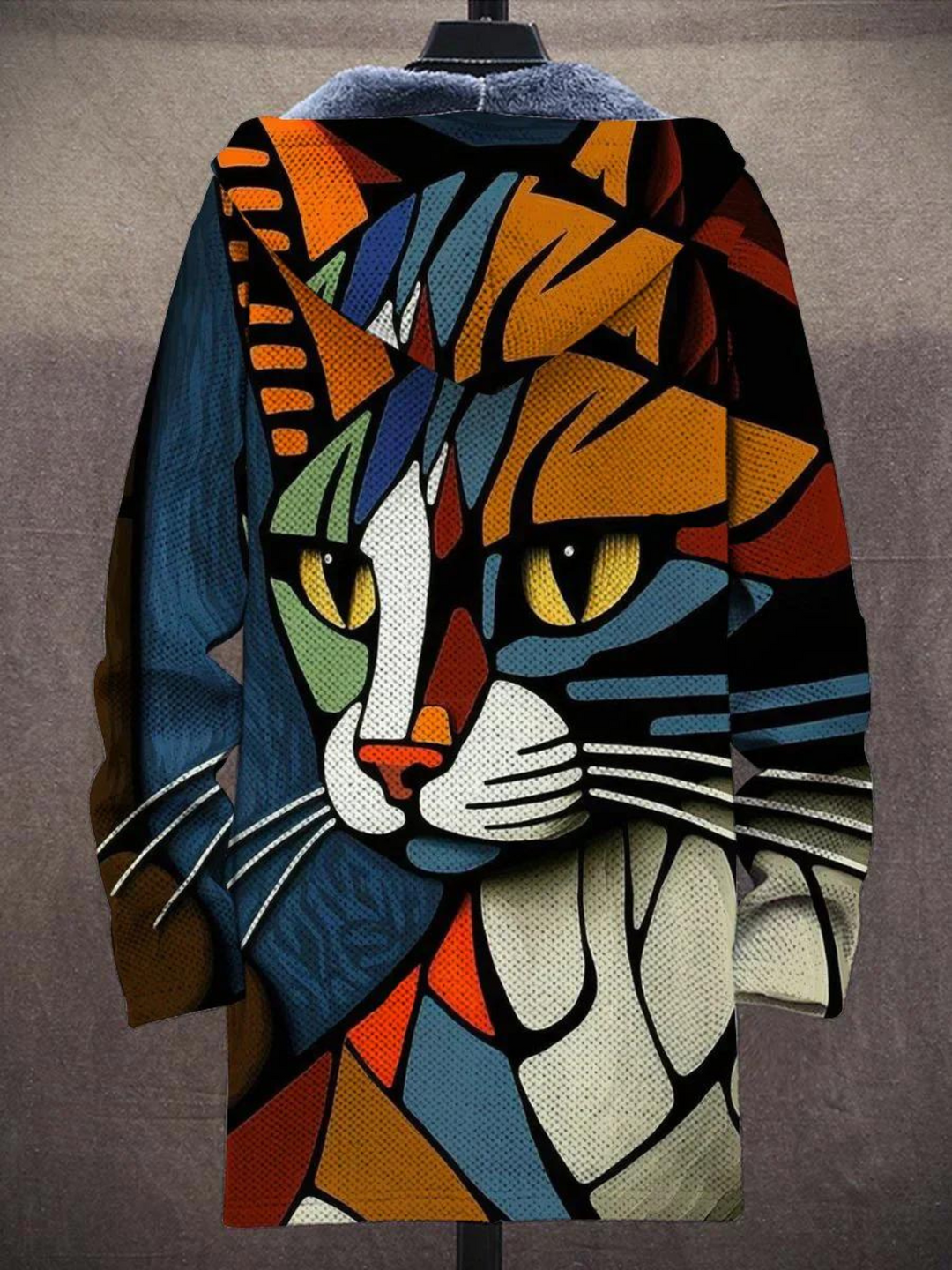 Acuarela | Chaqueta de Punto Artística con Capucha