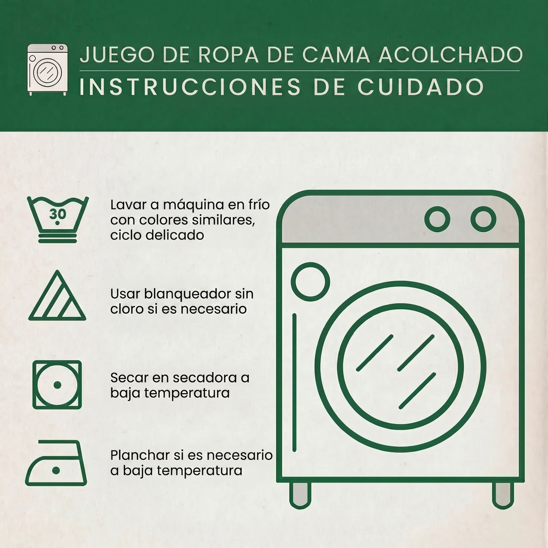Juego de cama acolchado de 3 piezas - Brillo Solar