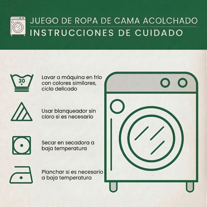 Juego de cama acolchado de 3 piezas - Brisa del Faro