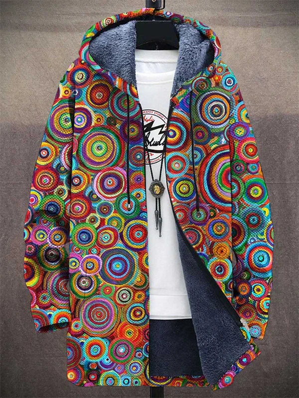 Rowena | Chaqueta de Punto Artística con Capucha