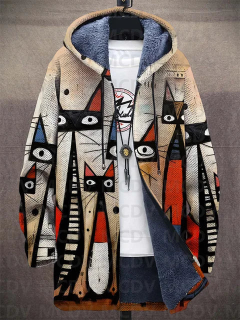 Reuben | Chaqueta con Capucha y Estampado Artístico