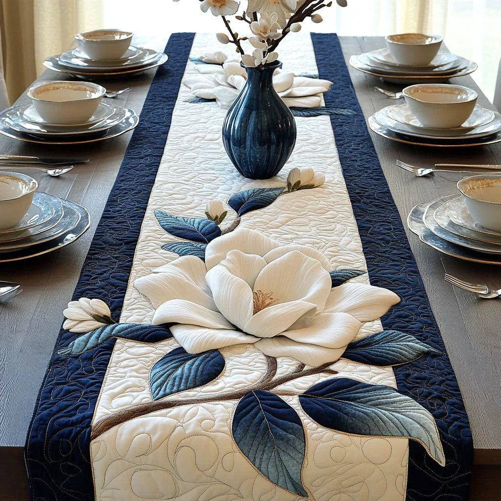 Mantel de Mesa Acolchado - Magnolia Tranquila