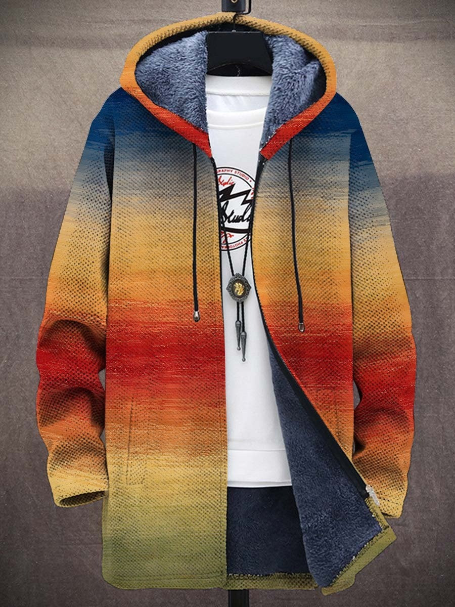 Cressida | Chaqueta de Punto Artística con Capucha