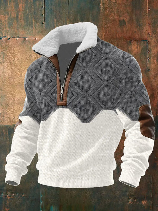 Monarch | Suéter de Punto con Cuello de Borrego – Blanco Invierno