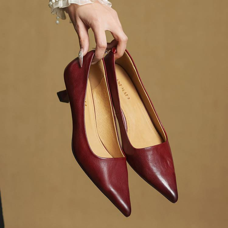 Anok™ | Zapatos de tacón de piel auténtica