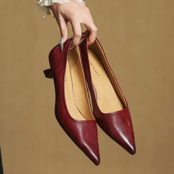 Anok™ | Zapatos de tacón de piel auténtica