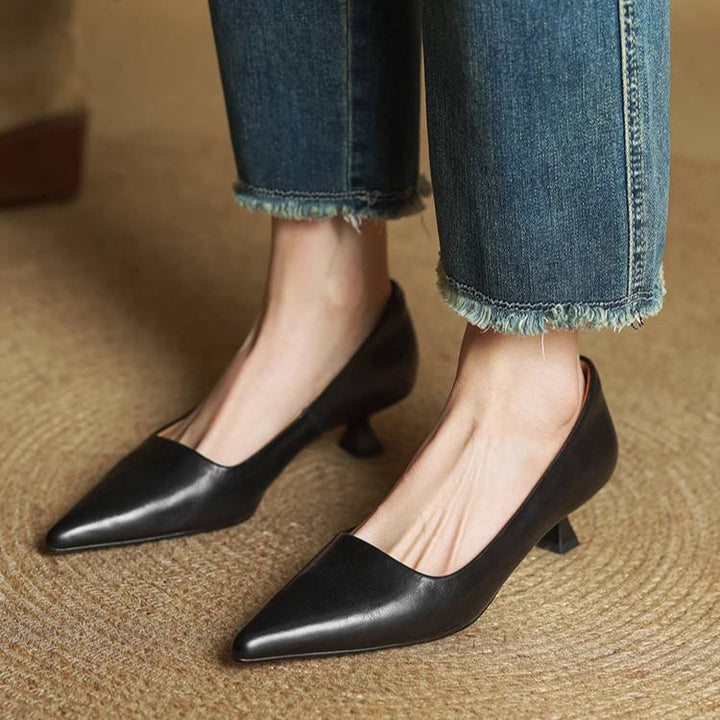 Anok™ | Zapatos de tacón de piel auténtica