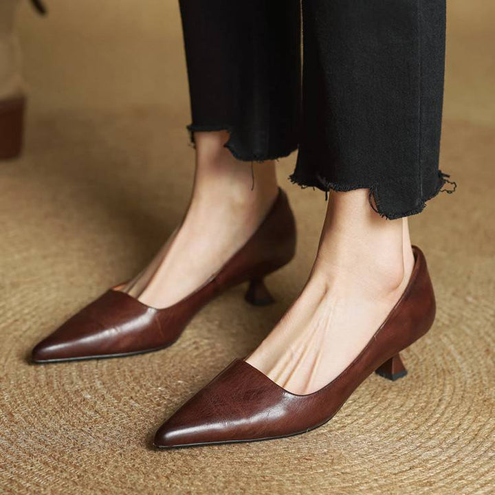 Anok™ | Zapatos de tacón de piel auténtica