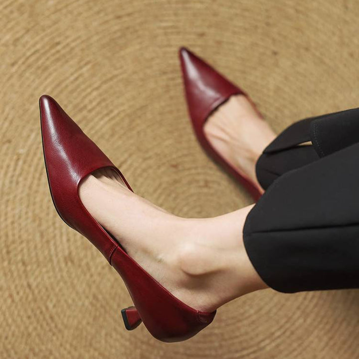 Anok™ | Zapatos de tacón de piel auténtica