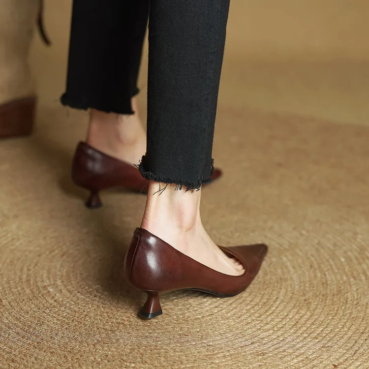 Anok™ | Zapatos de tacón de piel auténtica