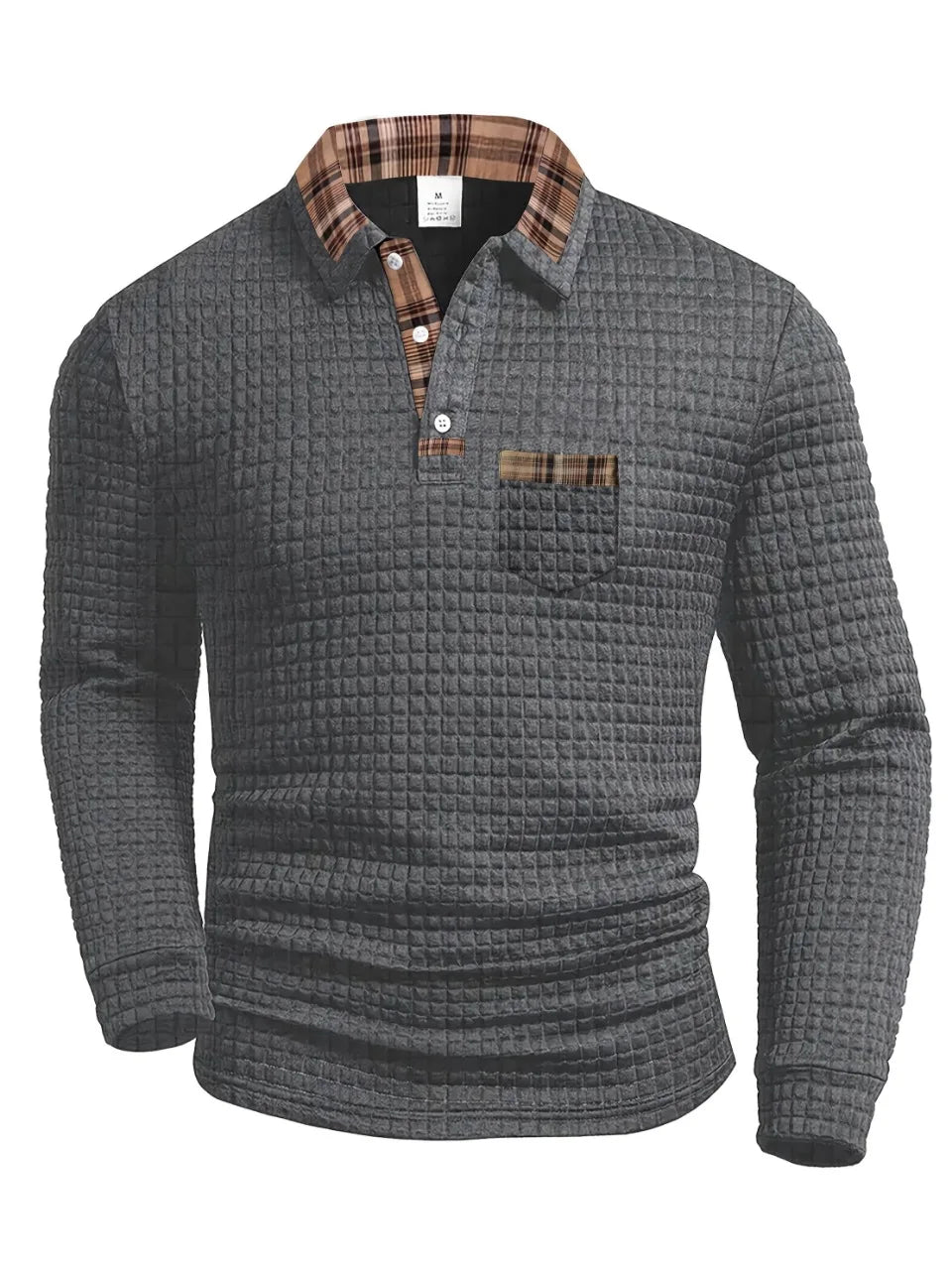 Klaus™ | Polo de manga larga con estampado de rombos
