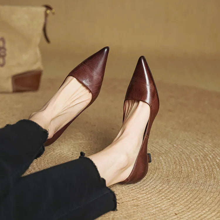 Anok™ | Zapatos de tacón de piel auténtica