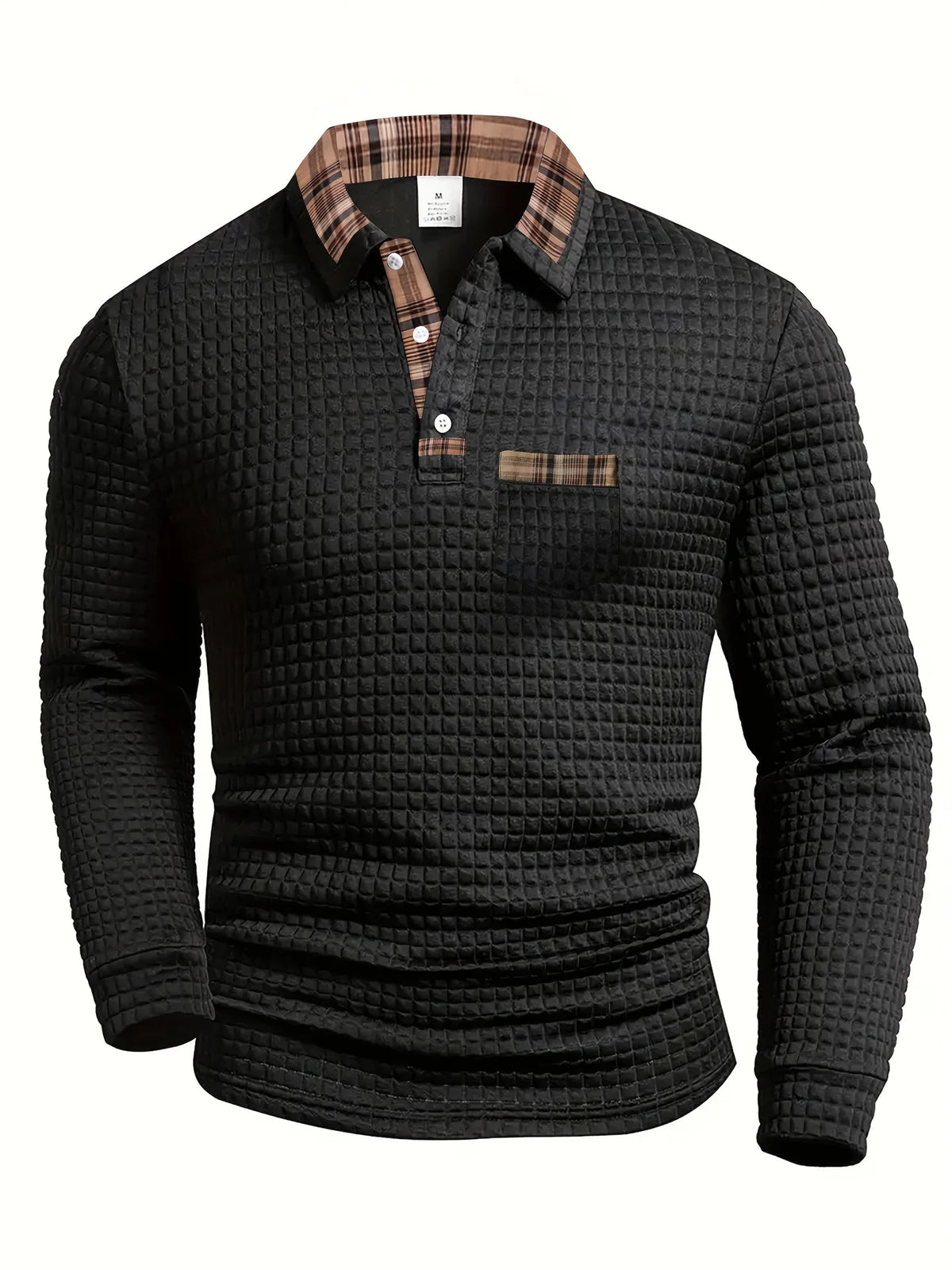 Klaus™ | Polo de manga larga con estampado de rombos