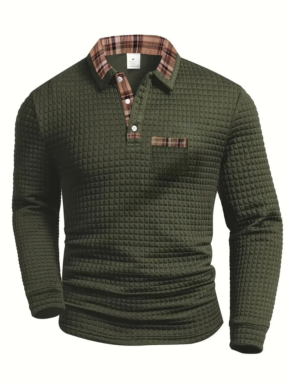 Klaus™ | Polo de manga larga con estampado de rombos