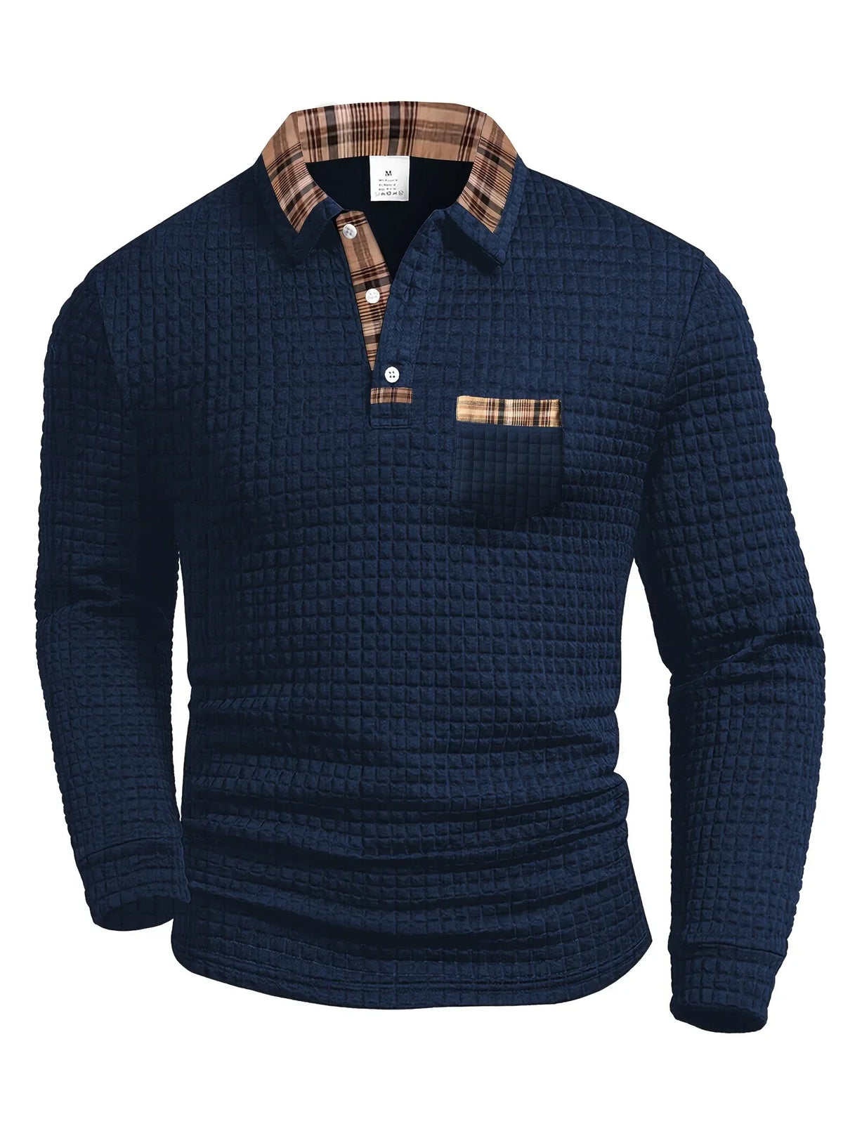 Klaus™ | Polo de manga larga con estampado de rombos