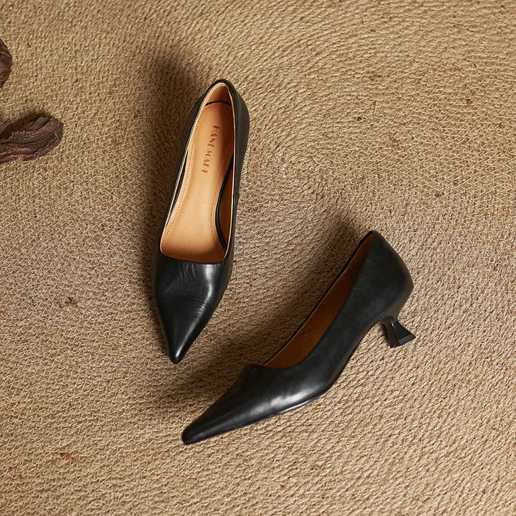 Anok™ | Zapatos de tacón de piel auténtica