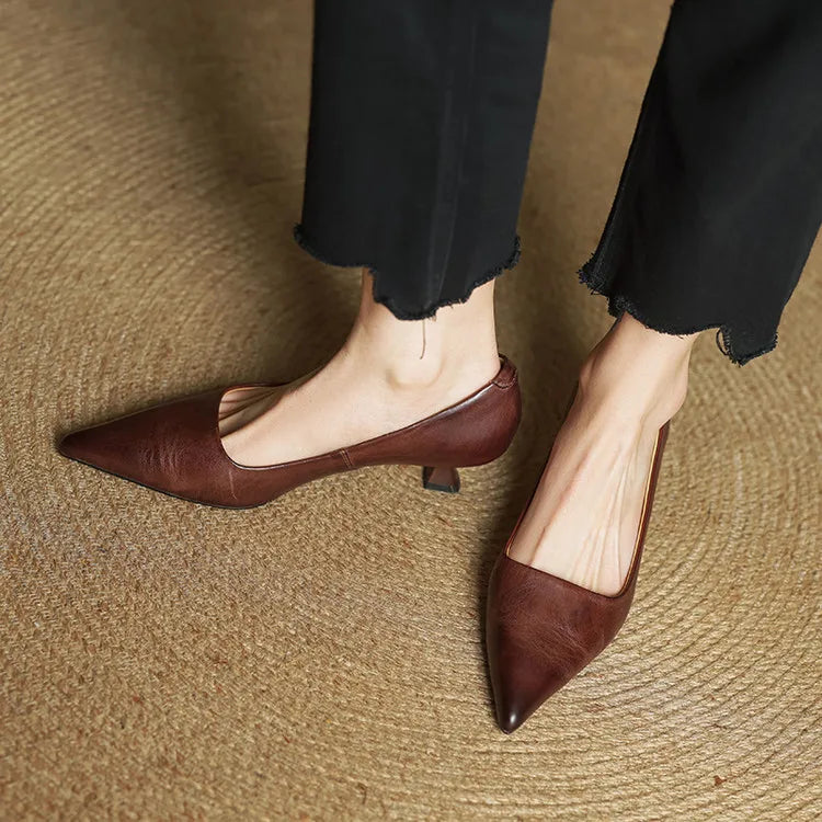Anok™ | Zapatos de tacón de piel auténtica