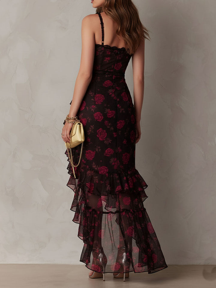 Lane | Vestido Floral con Bajo Fruncido