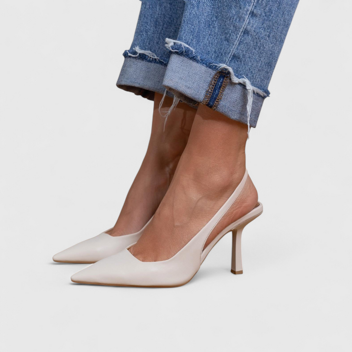 Tacones Ortopédicos Femeninos de Piel Auténtica