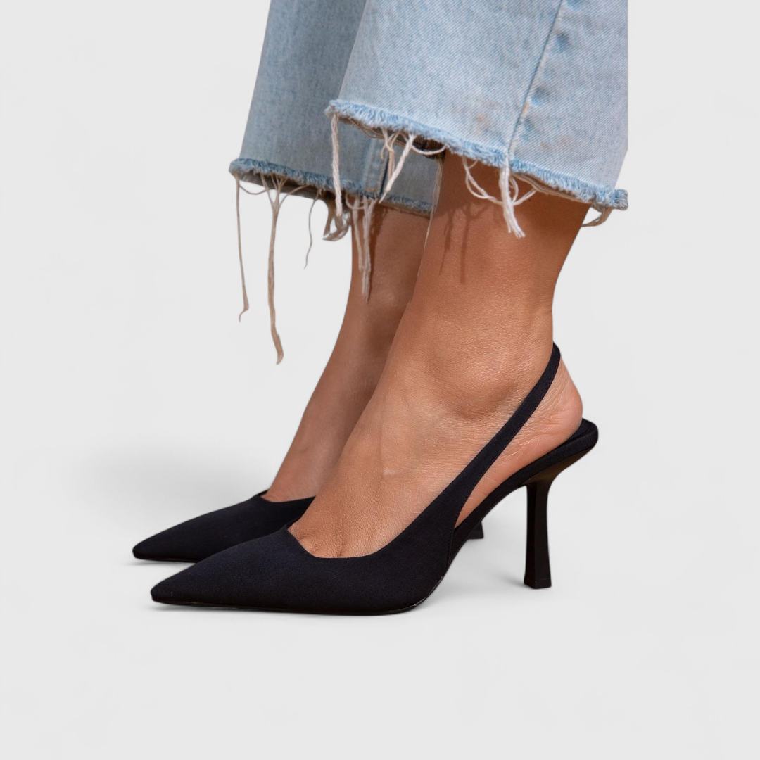 Tacones Ortopédicos Femeninos de Piel Auténtica