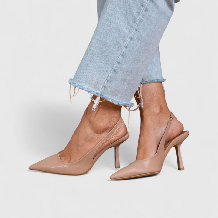 Tacones Ortopédicos Femeninos de Piel Auténtica
