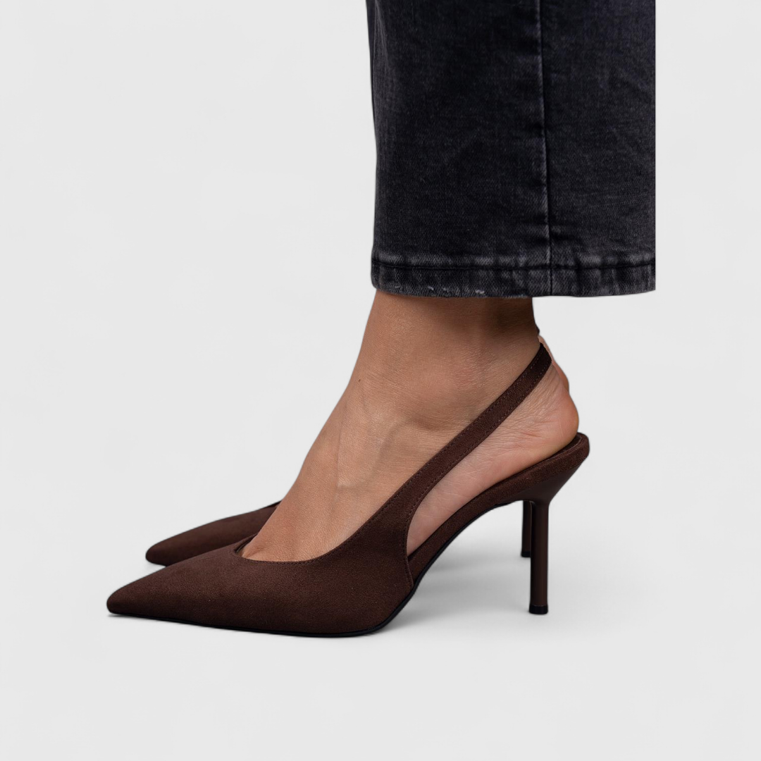 Tacones Ortopédicos Femeninos de Piel Auténtica
