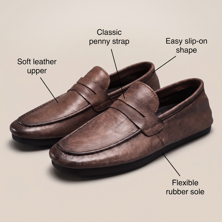 Mocasines penny de piel Harrington