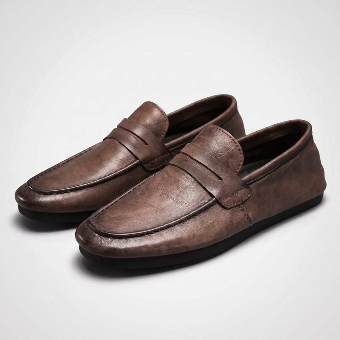 Mocasines penny de piel Harrington
