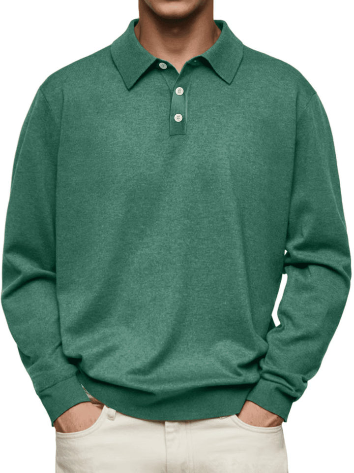 Jim | Polo casual de manga larga para hombre