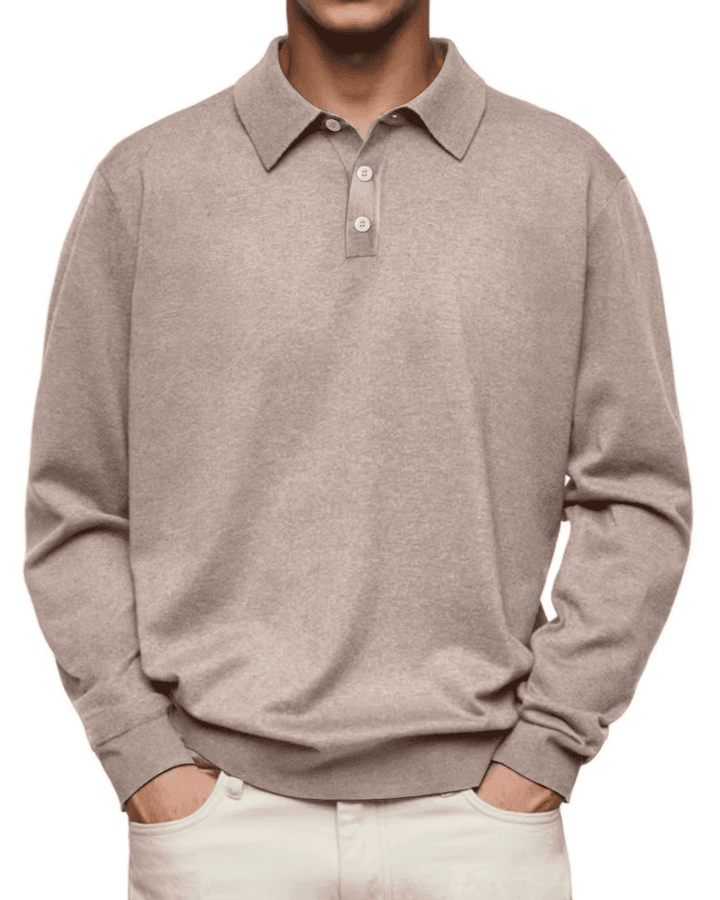 Jim | Polo casual de manga larga para hombre