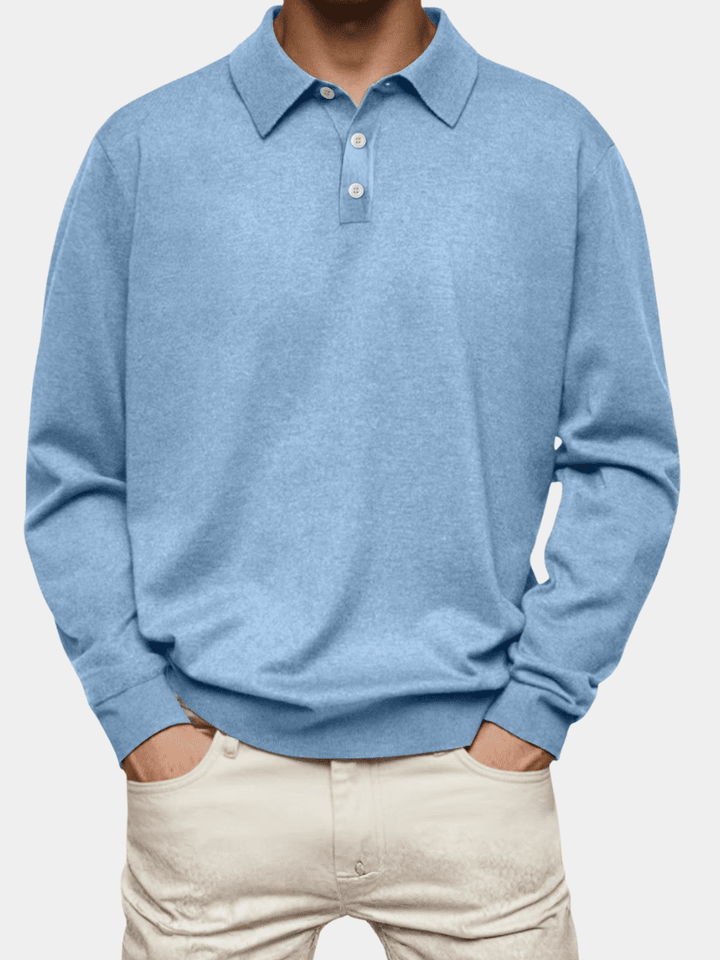 Jim | Polo casual de manga larga para hombre